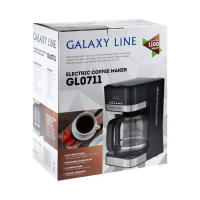 Кофеварка Galaxy LINE GL 0711, капельная, 1100 Вт, 1.8 л, черная Кофеварка Galaxy LINE GL 0711, капельная, 1100 Вт, 1.8 л, черная