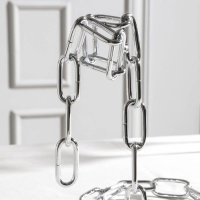 Подставка для бутылки Доляна &laquo;Цепь&raquo;, 18&times;12&times;20 см, цвет хром