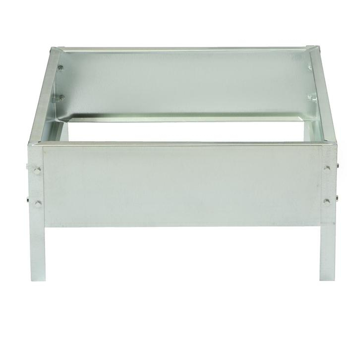 Клумба оцинкованная, 50 &times; 50 &times; 15 см, &laquo;Квадро&raquo;, Greengo