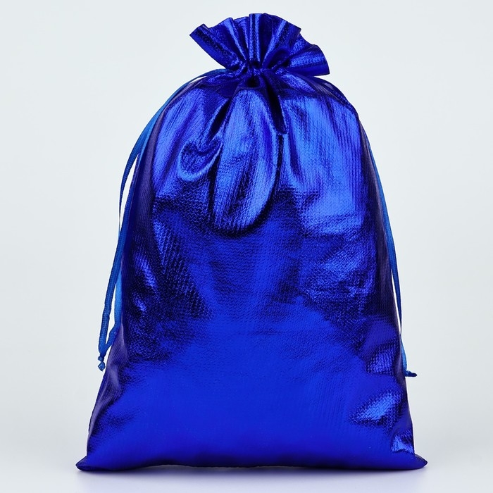 Мешочек подарочный парча «Новогодние игрушки», синий, 20 х 30 см, Новый год Мешочек подарочный парча «Новогодние игрушки», синий, 20 х 30 см, Новый год