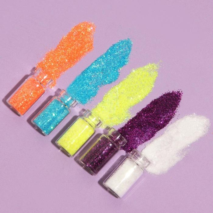 Блёстки для декора ногтей «Мерцание», набор 12 бутылочек, мелкие, разноцветные Блёстки для декора ногтей «Мерцание», набор 12 бутылочек, мелкие, разноцветные