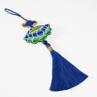 Подвеска текстиль "Лотос" синяя 2х10х29 см Подвеска текстиль "Лотос" синяя 2х10х29 см