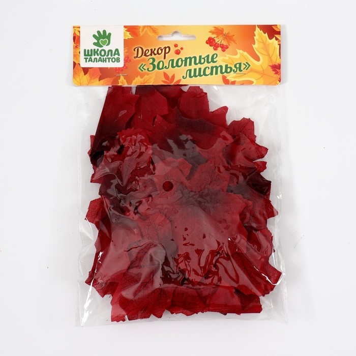 Декор «Кленовый лист», набор 50 шт, красный цвет Декор «Кленовый лист», набор 50 шт, красный цвет