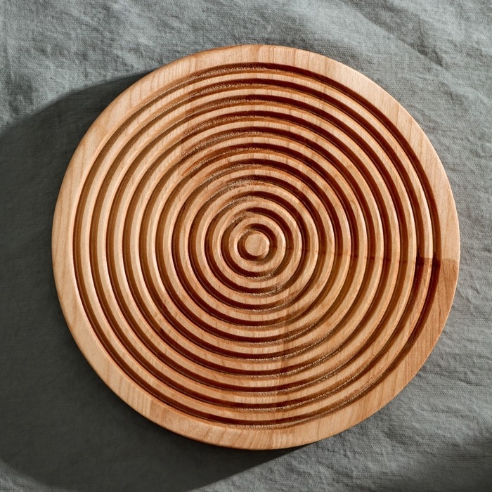 Доска разделочная для подачи и сервировки Adelica «Олимп», d=20×1,8 см, берёза Доска разделочная для подачи и сервировки Adelica «Олимп», d=20×1,8 см, берёза