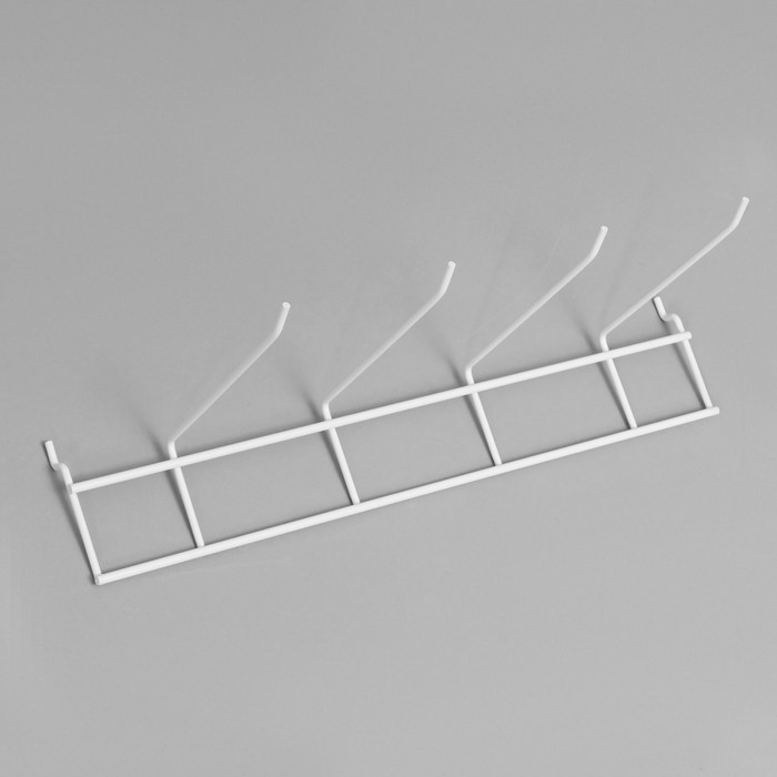 Стойка прикассовая основа 44 см, с 4-штыревой гребенкой, цвет белый