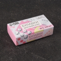 Булавки английские, 28 мм, 100 шт, цвет серебряный