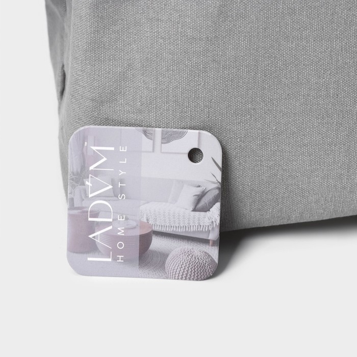 Корзина для хранения с ручками LaDо́m, 28&times;20&times;17 см, цвет серый