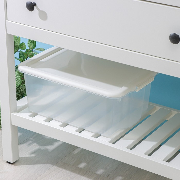 Контейнер для хранения с крышкой Porter, 14 л, 42,5&times;31,5&times;17,5 см, цвет слоновая кость