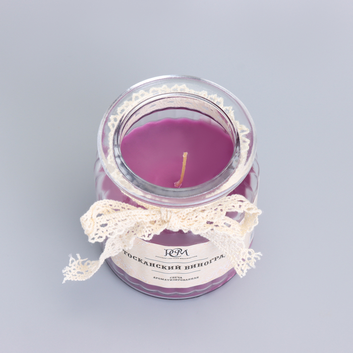 Свеча в банке ароматизированная Свеча в банке ароматизированная "Тосканский виноград" 180гр, время горения 45ч