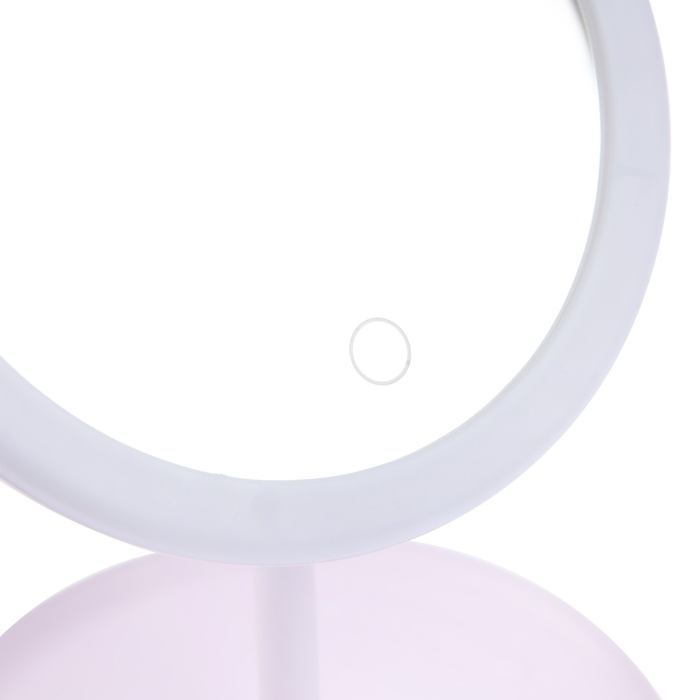 Зеркало KZ-09, подсветка, настольное, АКБ, 2500 мАч, 3 режима, поворот 90°, белое Зеркало KZ-09, подсветка, настольное, АКБ, 2500 мАч, 3 режима, поворот 90°, белое