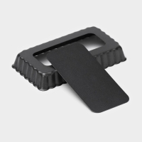 Форма для выпечки &laquo;Рифлёный прямоугольник&raquo;, 12&times;6,5 см, съёмное дно, антипригарное покрытие, цвет чёрный