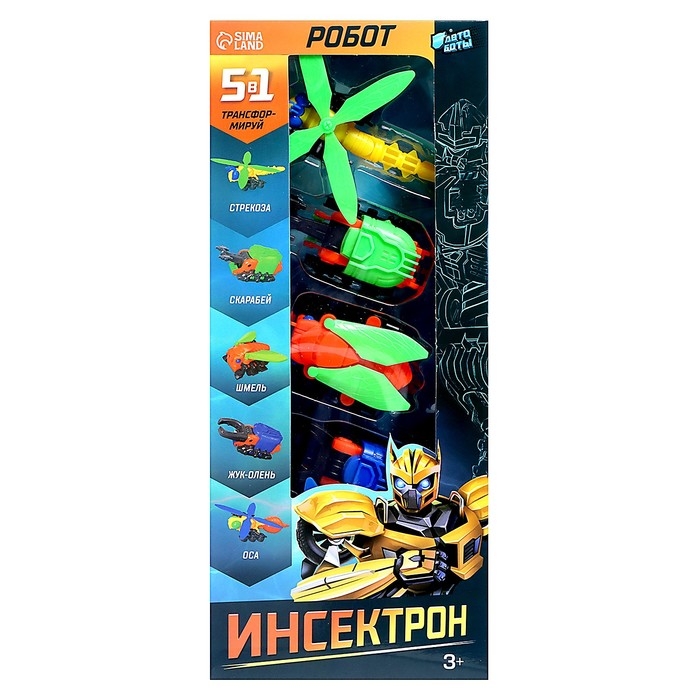 Набор роботов «Насекомые», 5 трансформеров, собираются в 1 робота Набор роботов «Насекомые», 5 трансформеров, собираются в 1 робота