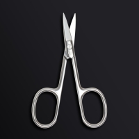 Ножницы маникюрные &laquo;Premium&raquo;, прямые, широкие, 9,5 см, на блистере, цвет серебристый