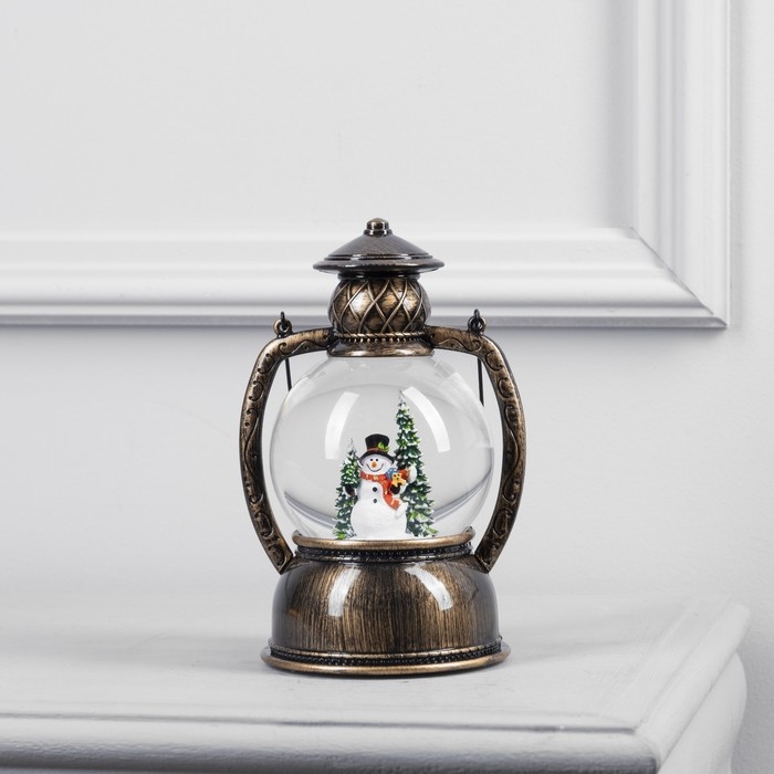 Светодиодная фигура «Фонарь со снеговиком» 13 × 19 × 11 см, пластик, батарейки ААх3 (не в комплекте), USB, свечение тёплое белое Светодиодная фигура «Фонарь со снеговиком» 13 × 19 × 11 см, пластик, батарейки ААх3 (не в комплекте), USB, свечение тёплое белое