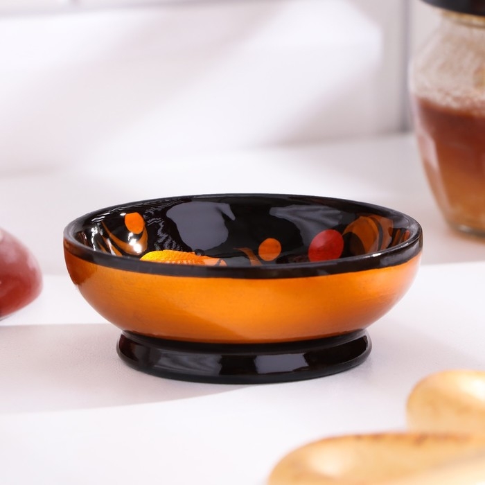 Солонка &laquo;Каравай&raquo;, 7,5&times;3 см, хохлома