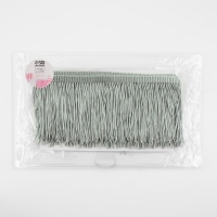 Тесьма декоративная «Бахрома», 10 см, 5 ± 0,5 м, цвет серый Тесьма декоративная «Бахрома», 10 см, 5 ± 0,5 м, цвет серый