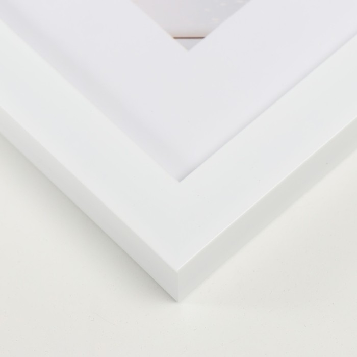 Фоторамка пластик "МИРАМ" 15х15 см, 641861 белый (пластиковый экран)