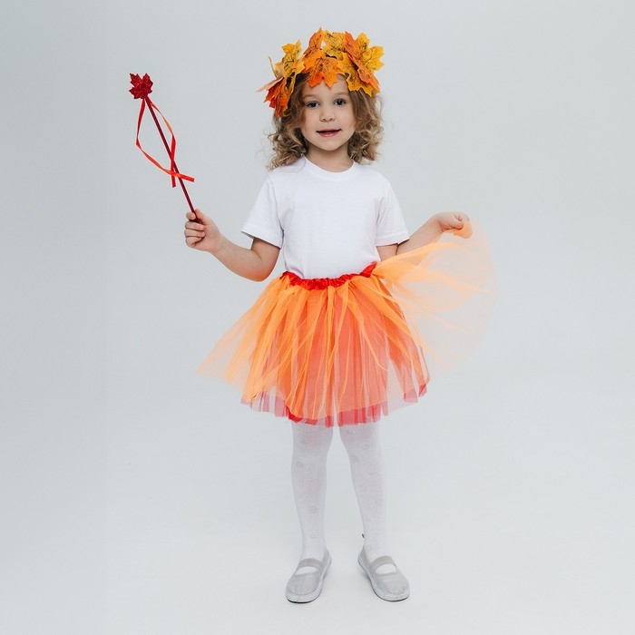 Карнавальный набор &laquo;Осенняя муза&raquo;: юбка, венок, палочка