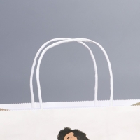 Пакет подарочный крафтовый, упаковка, &laquo;Счастье в улыбке&raquo;, 22 х 25 х 12 см