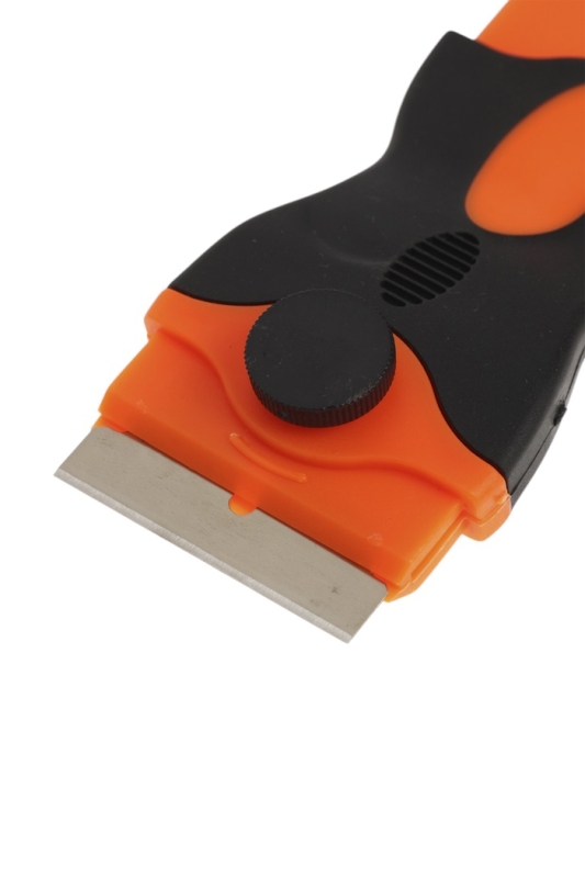 Скребок ТУНДРА, обрезиненная рукоятка, лезвие из нержавеющей стали, 40 мм