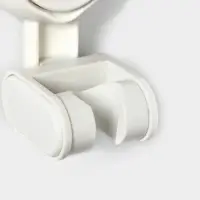 Держатель для душевой лейки на присоске, 6,8&times;5,5&times;12 см, цвет белый