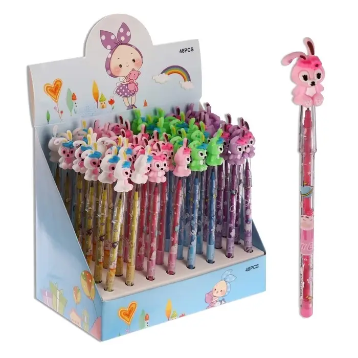 Карандаш - прикол Calligrata &laquo;Зайка&raquo;, секционный, МИКС