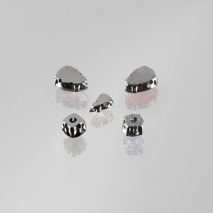 Стразы пришивные &laquo;Ассорти&raquo;, в оправе, набор 50 шт, разноцветные