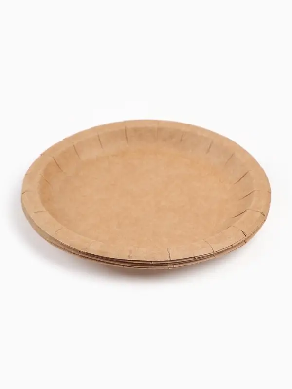 Набор посуды одноразовый &laquo;КРАФТ&raquo;: 6 стаканов, 6 тарелок