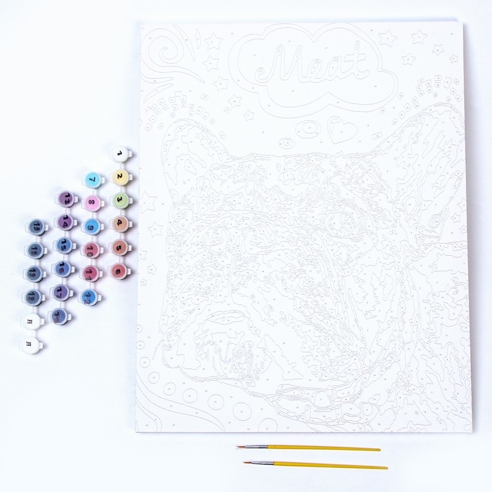 Картина по номерам &laquo;Яркий бульдог&raquo;, холст на подрамнике, 40 &times; 50 см