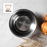 Миска из нержавеющей стали &laquo;Мэйли&raquo;, 500 мл, 17&times;5 см