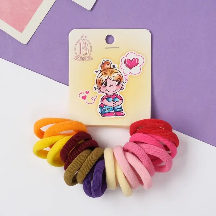 Резинка для волос "Амурные дела" (набор 20 шт) мечты, 2,5 см, яркий