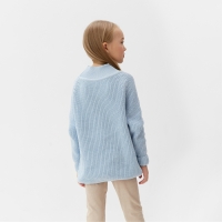 Свитер вязаный для девочки MINAKU, цвет голубой, рост 110 см Свитер вязаный для девочки MINAKU, цвет голубой, рост 110 см