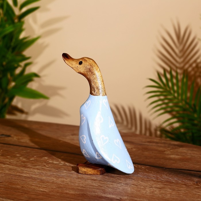 Сувенир "Утка в голубом" дерево 20 см