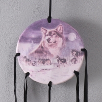 Ловец снов 2 "Стая волков на снегу" круг d=16 см Ловец снов 2 "Стая волков на снегу" круг d=16 см