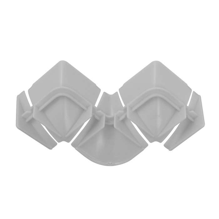 Набор комплектующих к плинтусу для столешницы "Идеал" Металлик серебристый Глянцевый