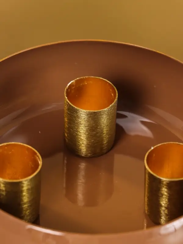 Подсвечник на 3 свечи на магнитах &laquo;Бисквит&raquo;, 13&times;13&times;4 см