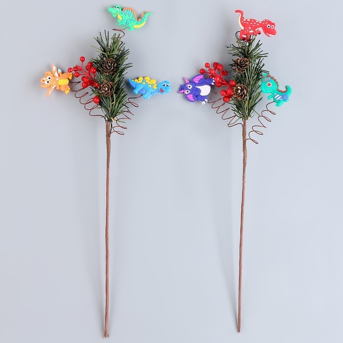 Декор на палочке «Дракончики» 40 × 15 × 1,5 см, МИКС Декор на палочке «Дракончики» 40 × 15 × 1,5 см, МИКС