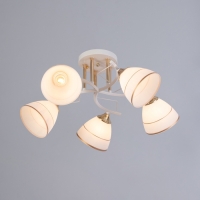 Люстра "Аделла" 5хЕ27 40Вт бело-золотой 65х65х26 см BayerLux Люстра "Аделла" 5хЕ27 40Вт бело-золотой 65х65х26 см BayerLux