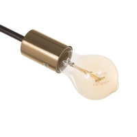 Люстра "Узел" 5х40Вт Е27 черный/латунь 52х52х36см