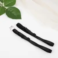 Лямки для бюстгальтера, текстильные, 1 см, 37 см, пара, чёрные