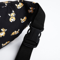 Сумка поясная &laquo;Корги&raquo;, 32х8х15 см, отдел на молнии, наружный карман, цвет чёрный