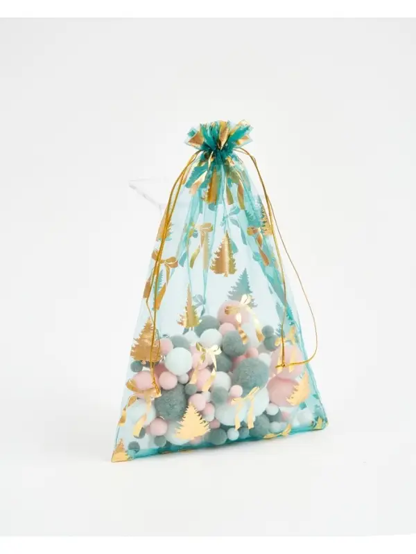 Мешочек подарочный органза &laquo;Новогоднее настроение&raquo;, 20 &times; 30 см