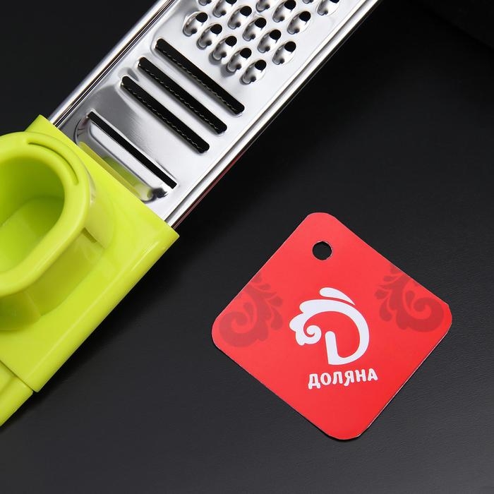 Тёрка для чеснока с держателем Доляна &laquo;Гауди&raquo;, 22&times;4,5 см, цвет МИКС