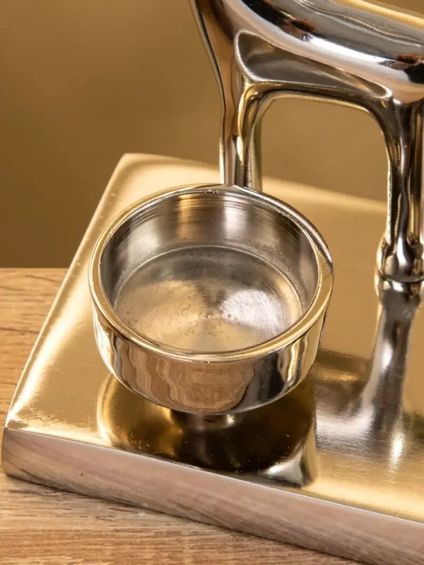 Подсвечник на 4 свечи "Трио оленей" алюминий 30х9х15 см