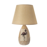 Настольная лампа с абажуром RISALUX &laquo;Фламинго&raquo;, Е14, 40 Вт, бежевый, 25&times;25&times;39 см