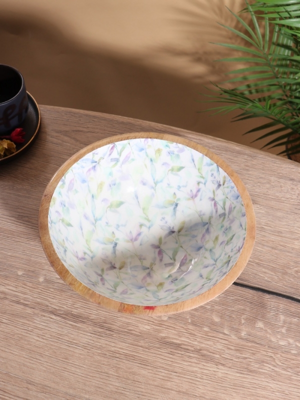 Салатник &laquo;Оттеник сирени&raquo;, 25&times;25&times;10 см, дерево манго