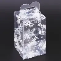 Коробка подарочная новогодняя складная ПВХ &laquo;Метель&raquo; 12&times;7&times;7 см