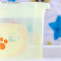 Поильник детский &laquo;Львенок Лео&raquo;, с твёрдым носиком, 200 мл, цвет желтый