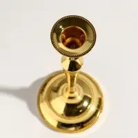 Подсвечник металл на 1 свечу "Сканди" золото набор 2 шт 24,5х10х10 см