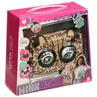 Музыкальная игрушка-сумочка "Котенок" звук, глазки моргают, леопард